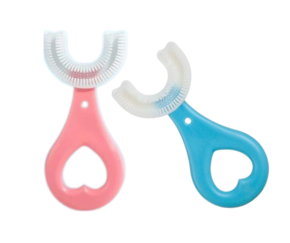 فرشاة أسنان سيليكون عبوة قطعتين متعدد الالوان